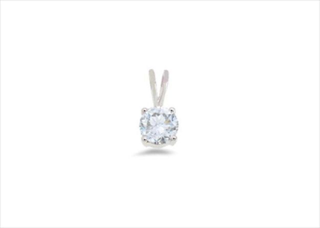 Rhodium Plated | Solitaire Stud Pendants