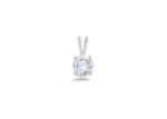 Rhodium Plated | Solitaire Stud Pendants