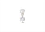 Rhodium Plated | Solitaire Stud Pendants