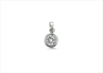 Rhodium Plated | Solitaire Stud Pendants