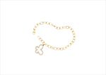 Gold Plated CZ Studded Girls Charm Bracelet