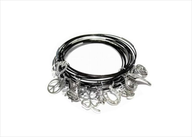 Silver Plated Womens 7 Days Charm Bracelet