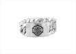 Rhodium Plated Mens Harley Davidson ID Bracelet