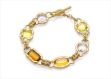 Gold Plated Toggle Gemstone Bracelet