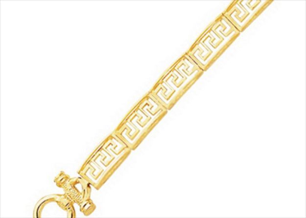 Gold Plated Toggle Mens Bracelet