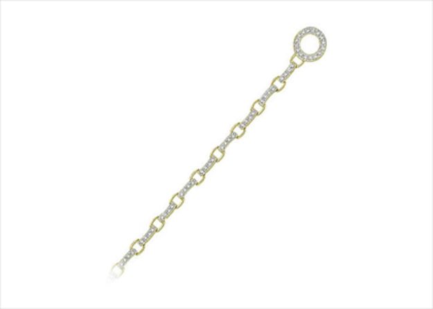Gold Plated CZ Studded Toggle Bracelet