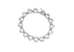 Silver Plated Womens Toggle Heart Bracelet