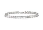 Silver Plated CZ Studded Tennis Bracelet