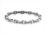 Silver Plated CZ Studded Tennis Bracelet