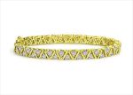 Gold Plated CZ Studded Tennis Bracelet