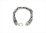 Rhodium Plated Mens Hip Hop Byzantine Bracelet