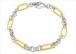 Two Tone Plated Chain Bracelet