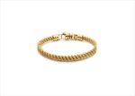Gold Plated Mens Twisted Bracelet