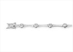 Silver Plated CZ Studded Tennis Bracelet