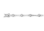 Silver Plated CZ Studded Tennis Bracelet