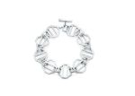 Silver Plated Hollow Round Toggle Bracelet