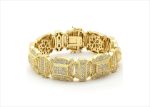 Gold Plated Womens Hip Hop Bracelet