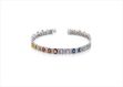 Silver Plated Multicolored stone Tennis Bracelet