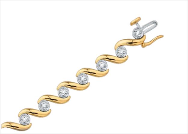 Gold Plated Womens Tennis Bracelet