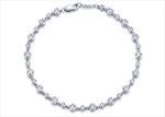 Silver Plated CZ Studded Tennis Bracelet