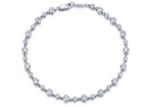 Silver Plated CZ Studded Tennis Bracelet