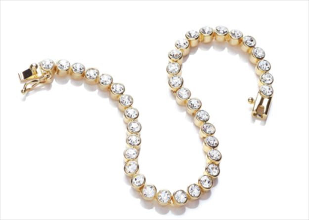 Gold Plated CZ Studded Tennis Bracelet