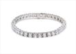Silver Plated CZ Studded Tennis Bracelet