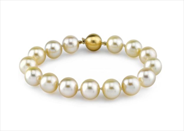 Gold Plated Womens Pearl Bracelet