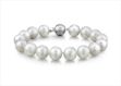 Rhodium Plated Womens Pearl Bracelet