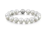 Rhodium Plated Womens Pearl Bracelet