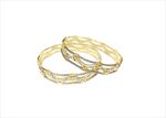 Elegant CNC Bangle with Two Tone Plated