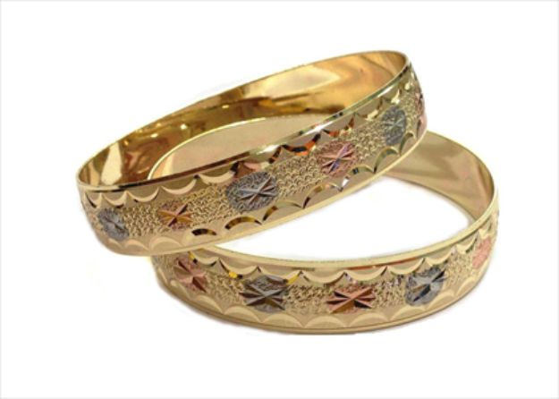 Three Tone Plated | CNC Bangles