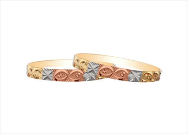Three Tone Plated | CNC Bangles