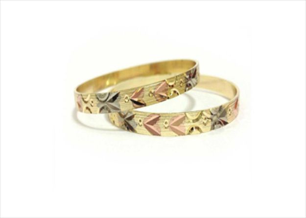 Three Tone Plated | CNC Bangles