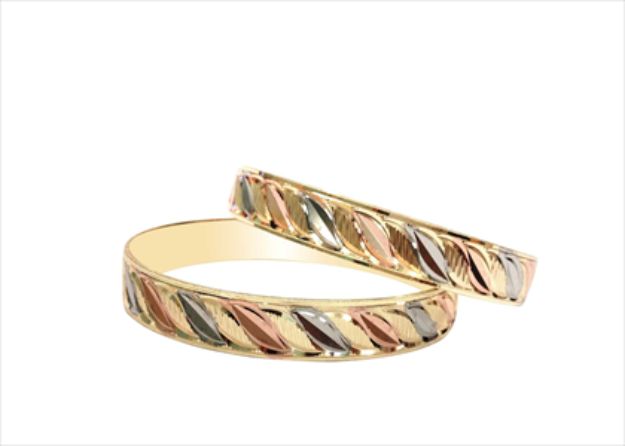 Three Tone Plated | CNC Bangles