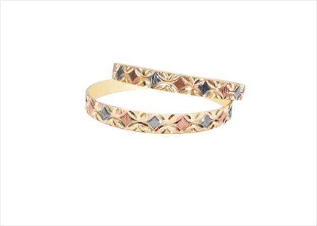 Three Tone Plated | CNC Bangles