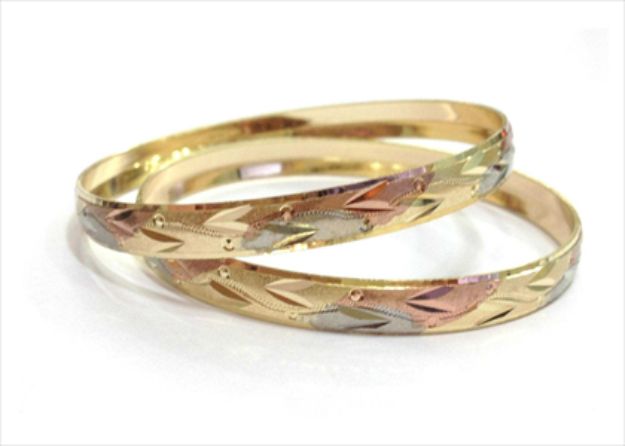 Three Tone Plated | CNC Bangles