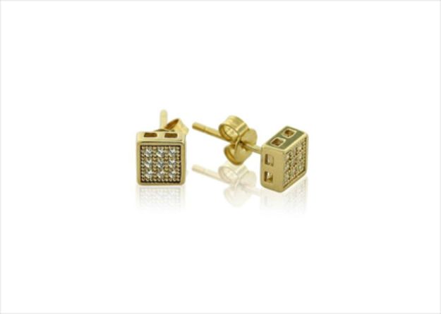 Gold Plated | Cubic Zirconia Set Stud Earrings
