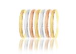 14kt Tri color Gold Plated 5MM Semanario 7 Days Bangle