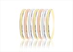 14Kt Tri Color Rose Gold,Yellow Gold,White Gold Bangle