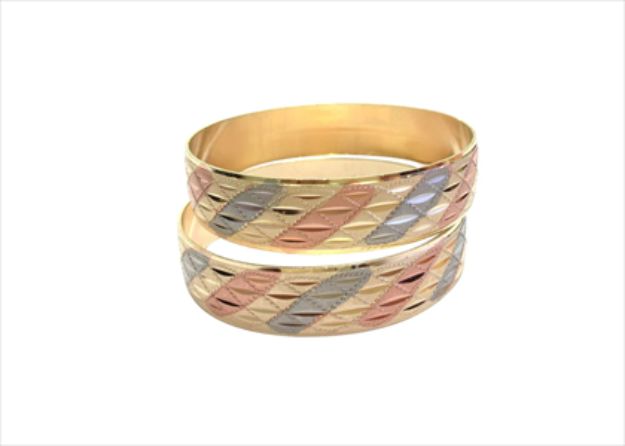 3 Tone Plated | Laser Bangles