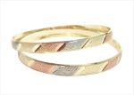 3 Tone Plated | Half Round Bangles