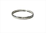 Rhodium Plated | Half Round Bangles