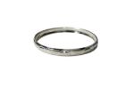 Rhodium Plated | Half Round Bangles