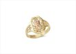Two Tone Plated Mother Mary Ring