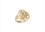 Two Tone Plated Mother Mary Ring