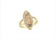 Three Tone Plated Mother Mary Ring