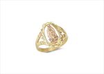 Two Tone Plated Mother Mary Ring