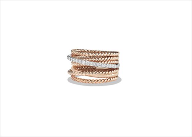 Stackable Rose Gold Plated Twisted Stack Ring
