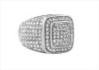 Micro Pave Iced Out Square Ring